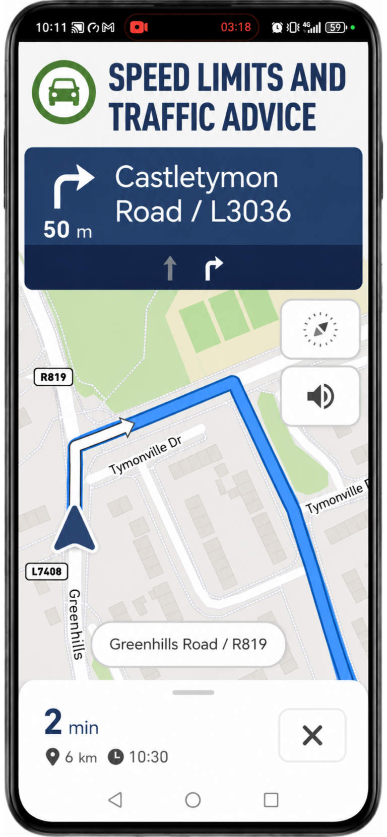 driving test routes naas